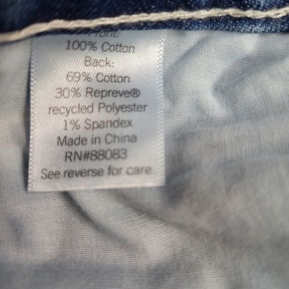 Junior's SO High Rise Distressed Mom Jeans in Medium Acid Deconstructed - Picture 10 of 10